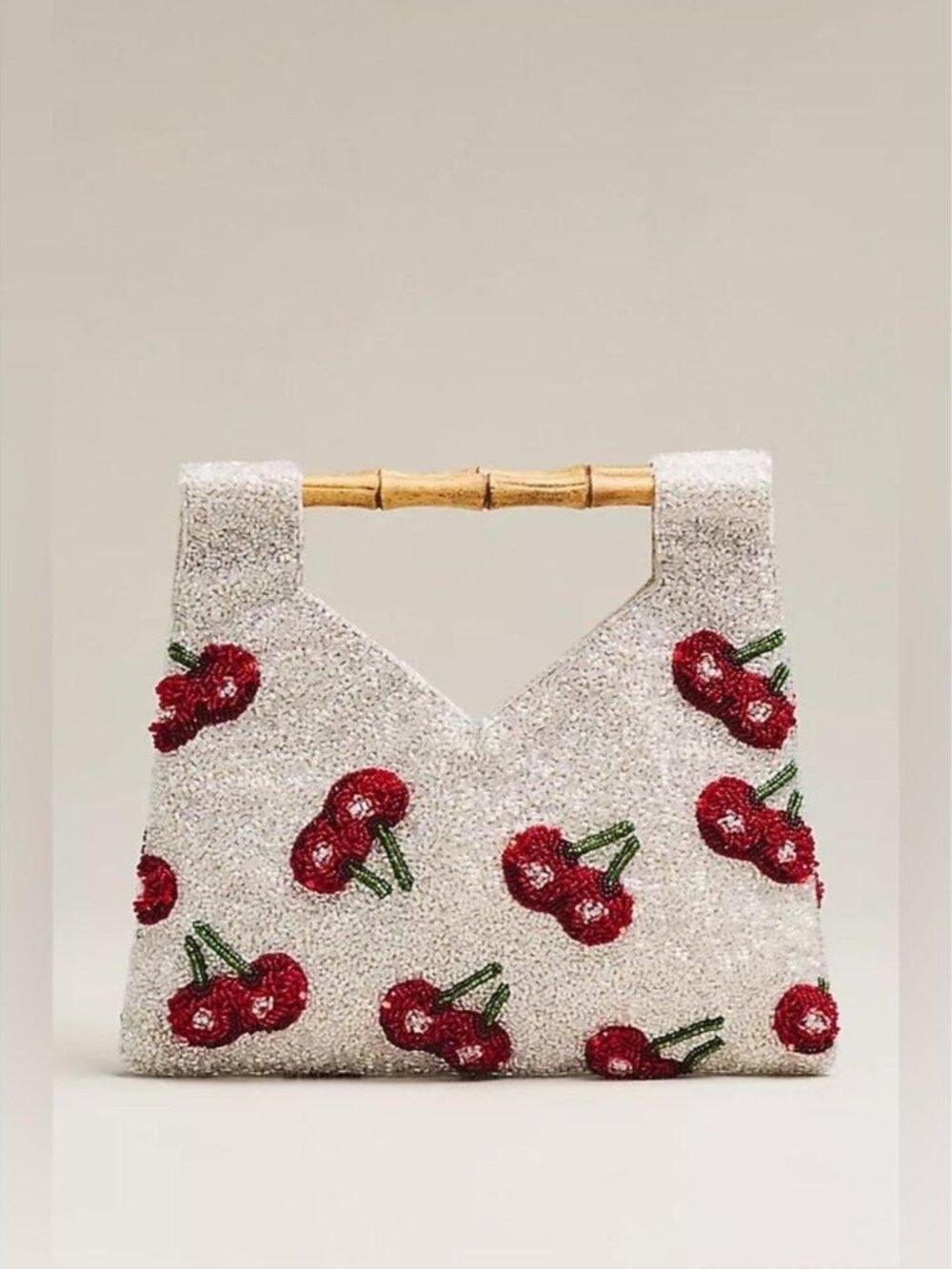 Maeve Beaded Bamboo Handbag